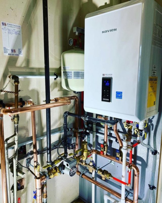 a Navien tankless water heater.